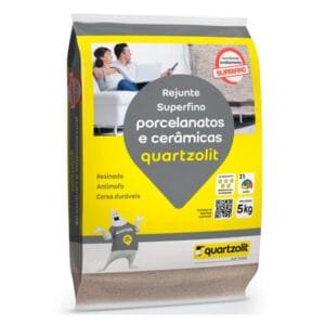 Rejunte Porcelanato Quartzolit 5kg Cinza Platina